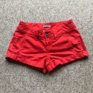 Express orange shorts
